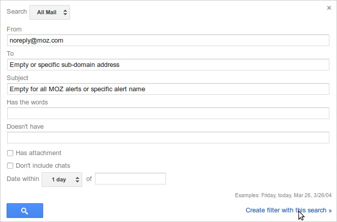 Email filters