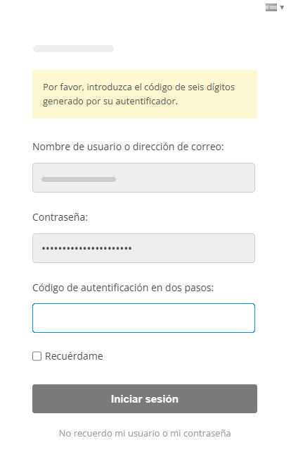 Iniciar sesión con autenticación de dos factores