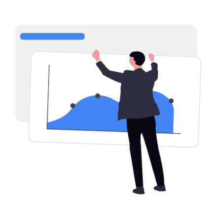 Man presents a flow graph