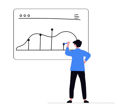 Man draws completion probability curve based on cycle times