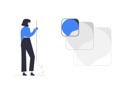 Woman presents a scaling model