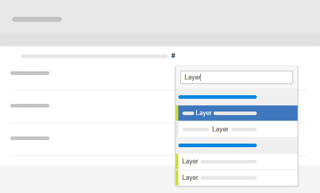 Opening global search from a checklist item