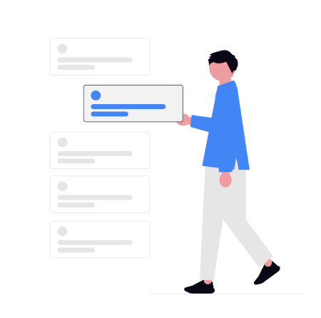 A man pulls an item from the list of to-dos