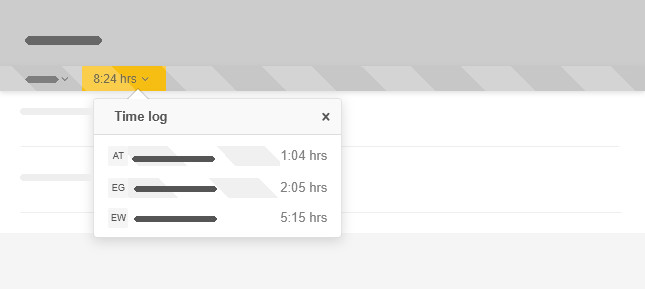 Time log inside a card