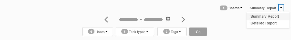 Time report type switching