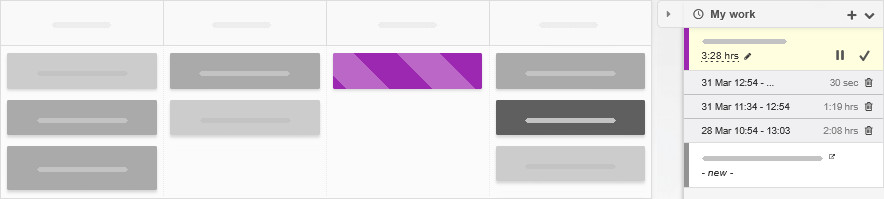 Tracked time on task in My work view