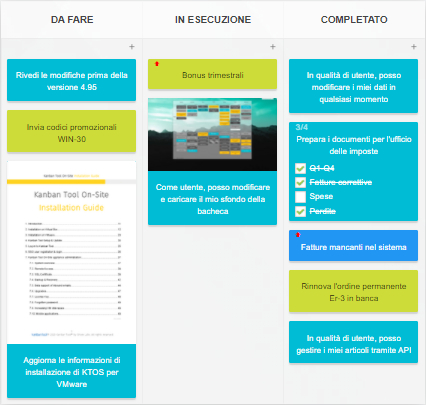 Tabellone Kanban nel Cloud