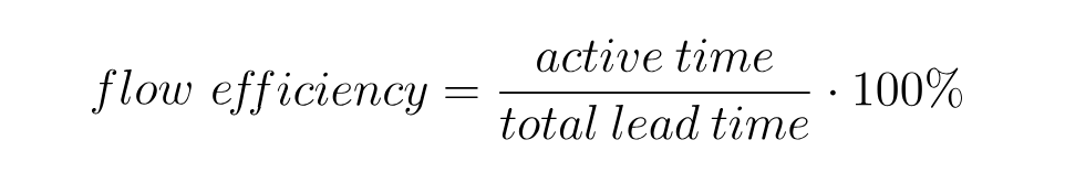 Flow efficiency calculation