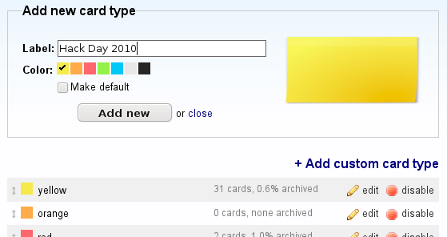 kanban card types