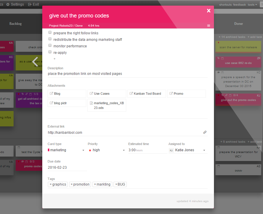 Online Kanban Card