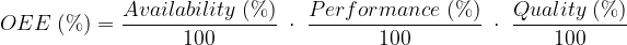 Total OEE Calculation