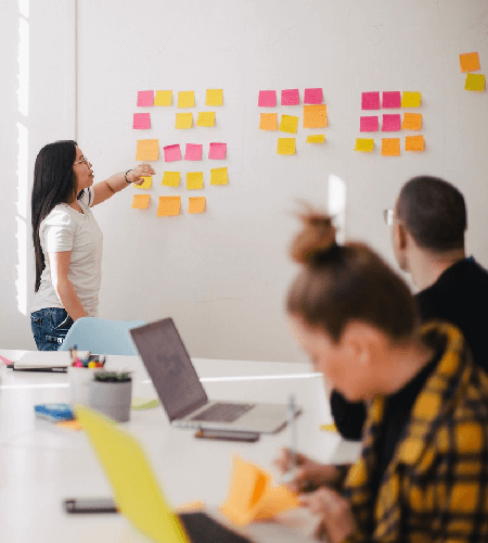 Visuelles Management Board an der Wand
